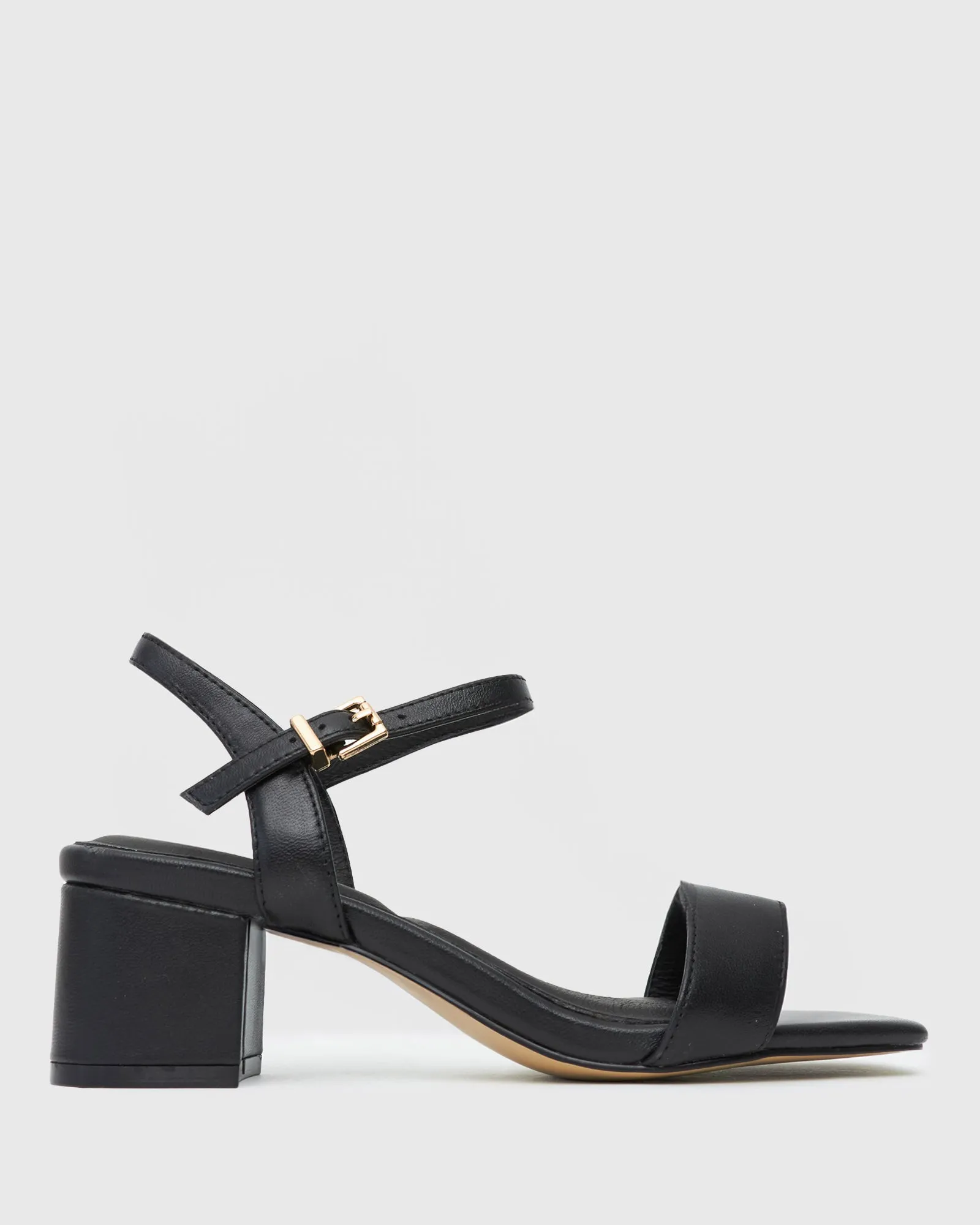 LIV Block Heel Leather Sandals