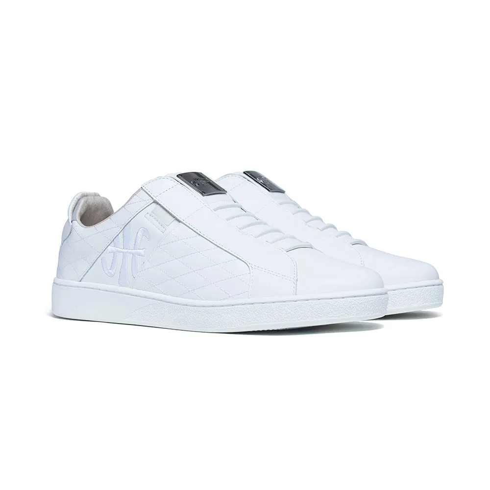 Men's Icon SBI White Leather Sneakers 02501-080