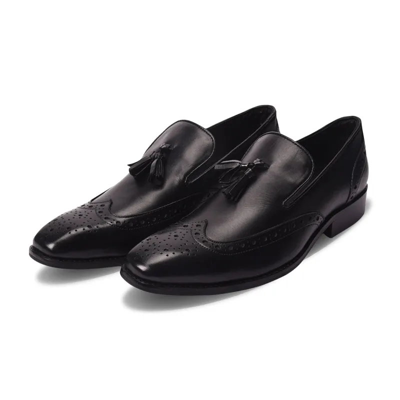 Men's leather slip-on formal loafers