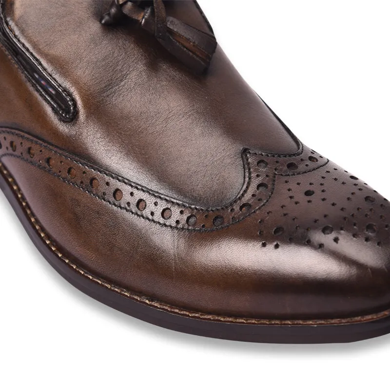 Men's leather slip-on formal loafers