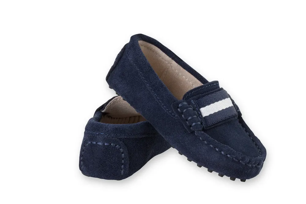 Milan Navy Suede Loafers