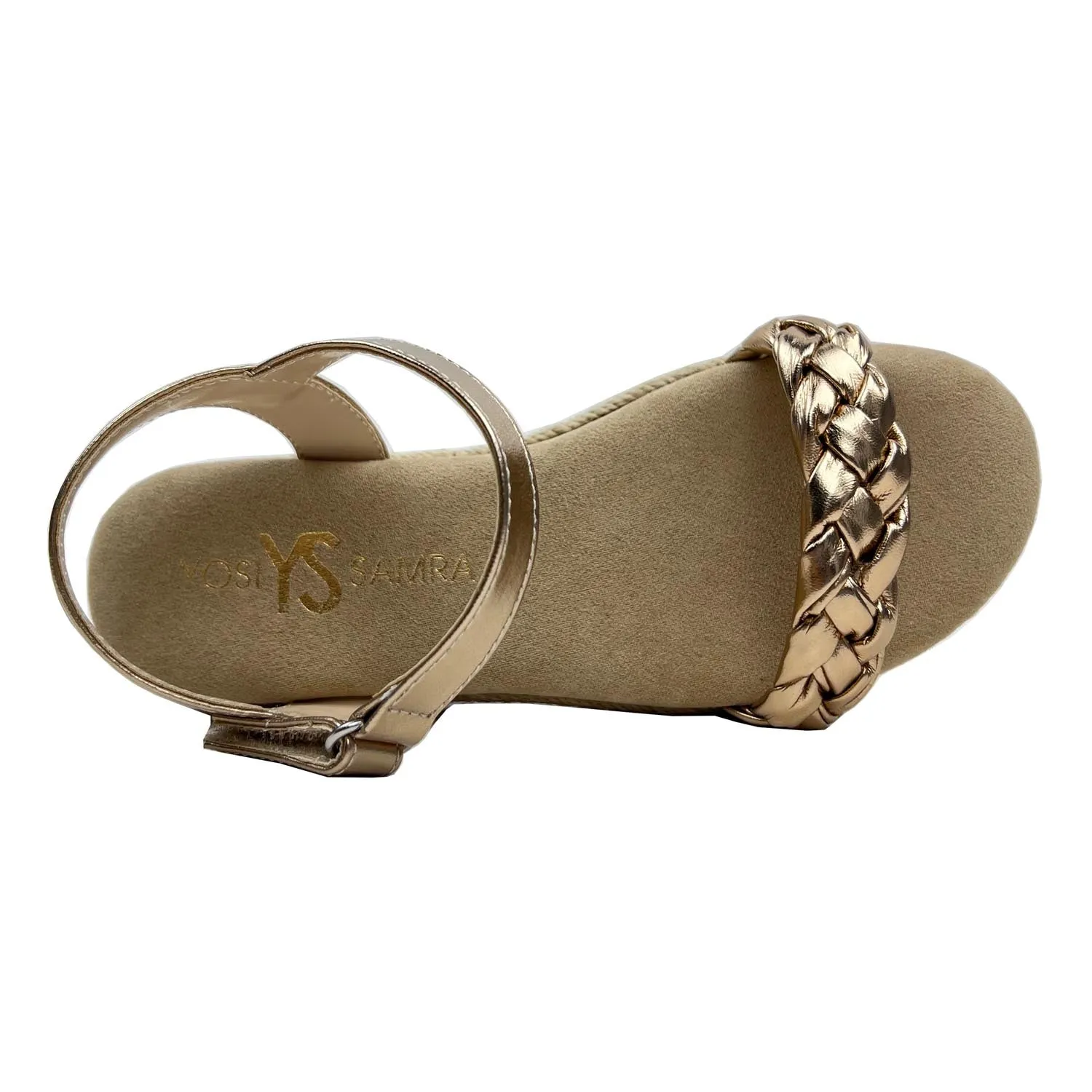 Miss April Wedge Sandal in Light Bronze - Kids