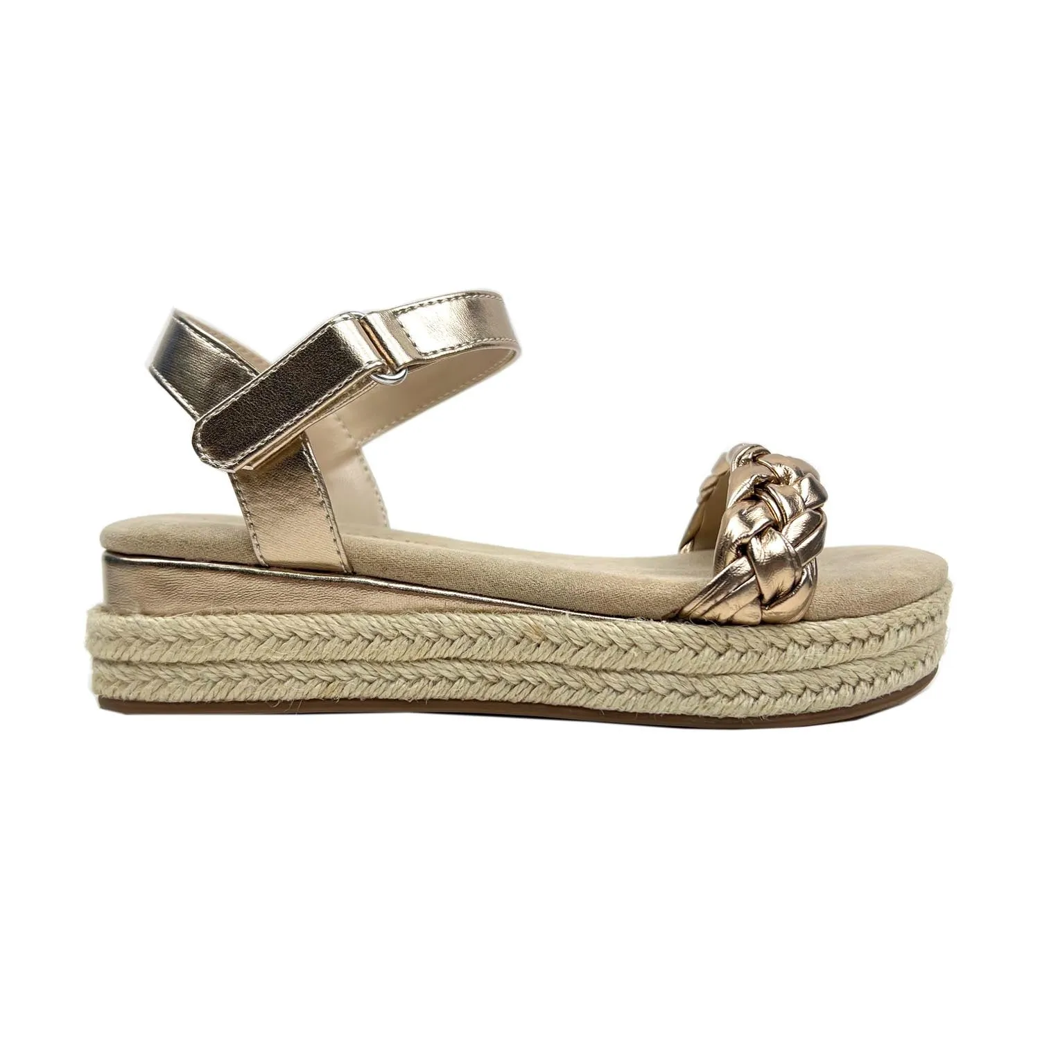 Miss April Wedge Sandal in Light Bronze - Kids