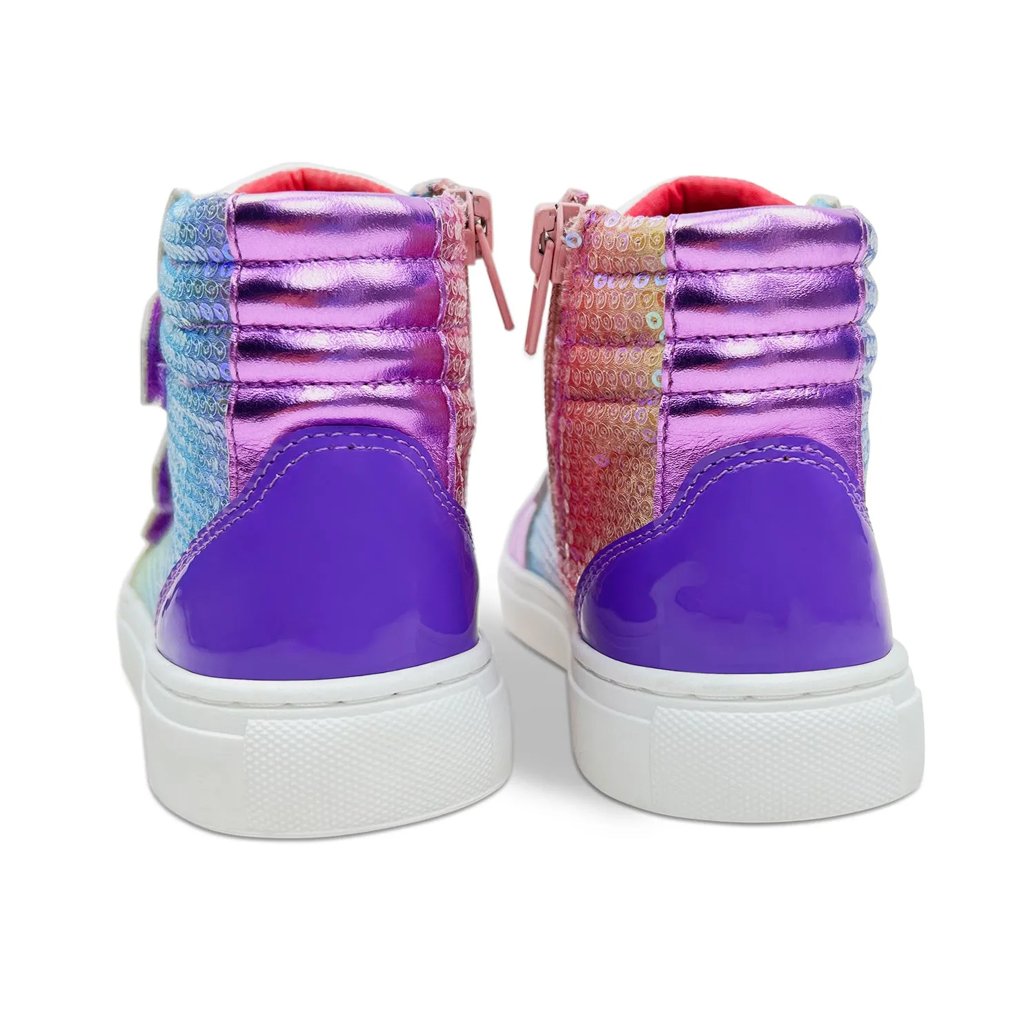 Miss Hannah Stylish Velcro Sneakers for Kids - Fun Purple Color