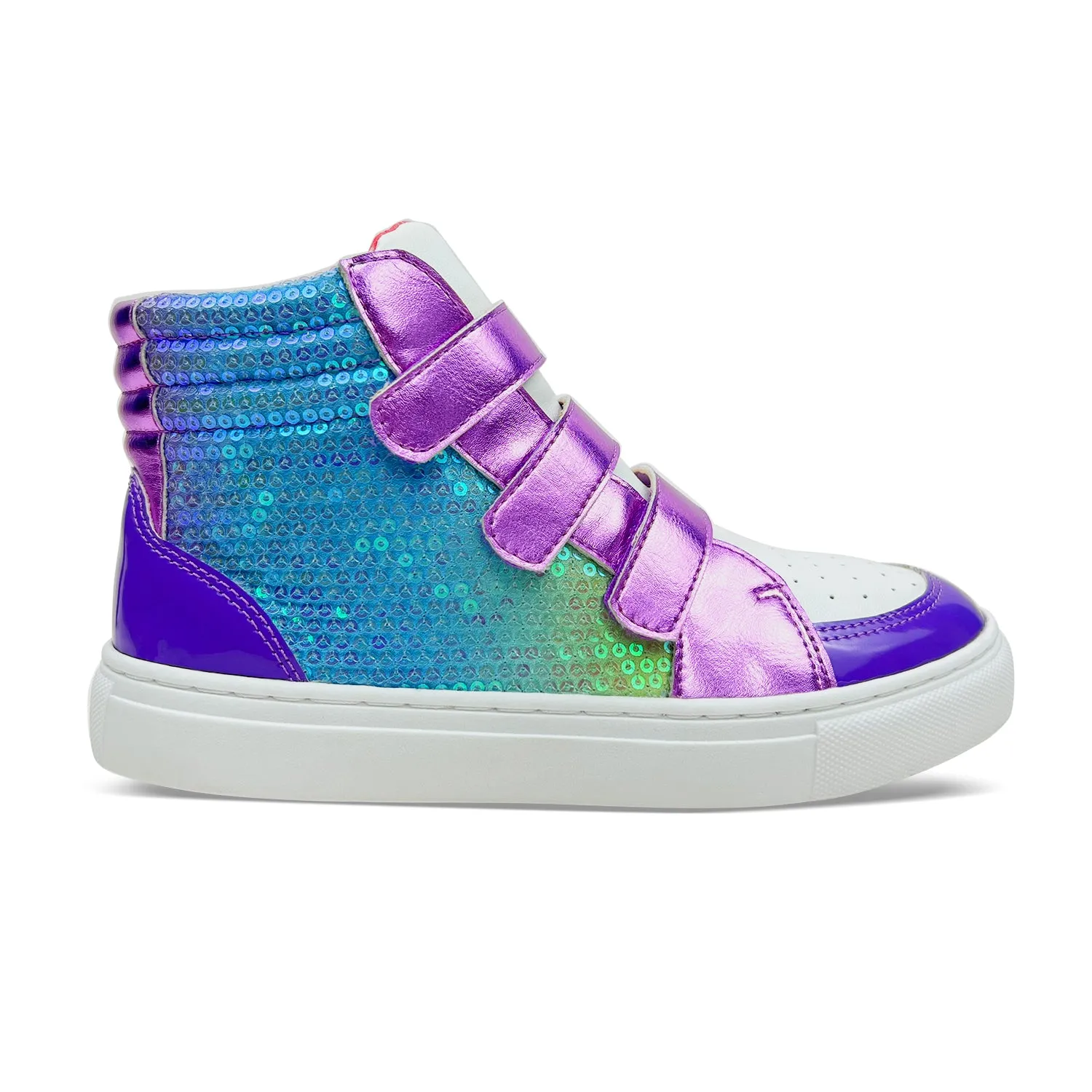 Miss Hannah Stylish Velcro Sneakers for Kids - Fun Purple Color