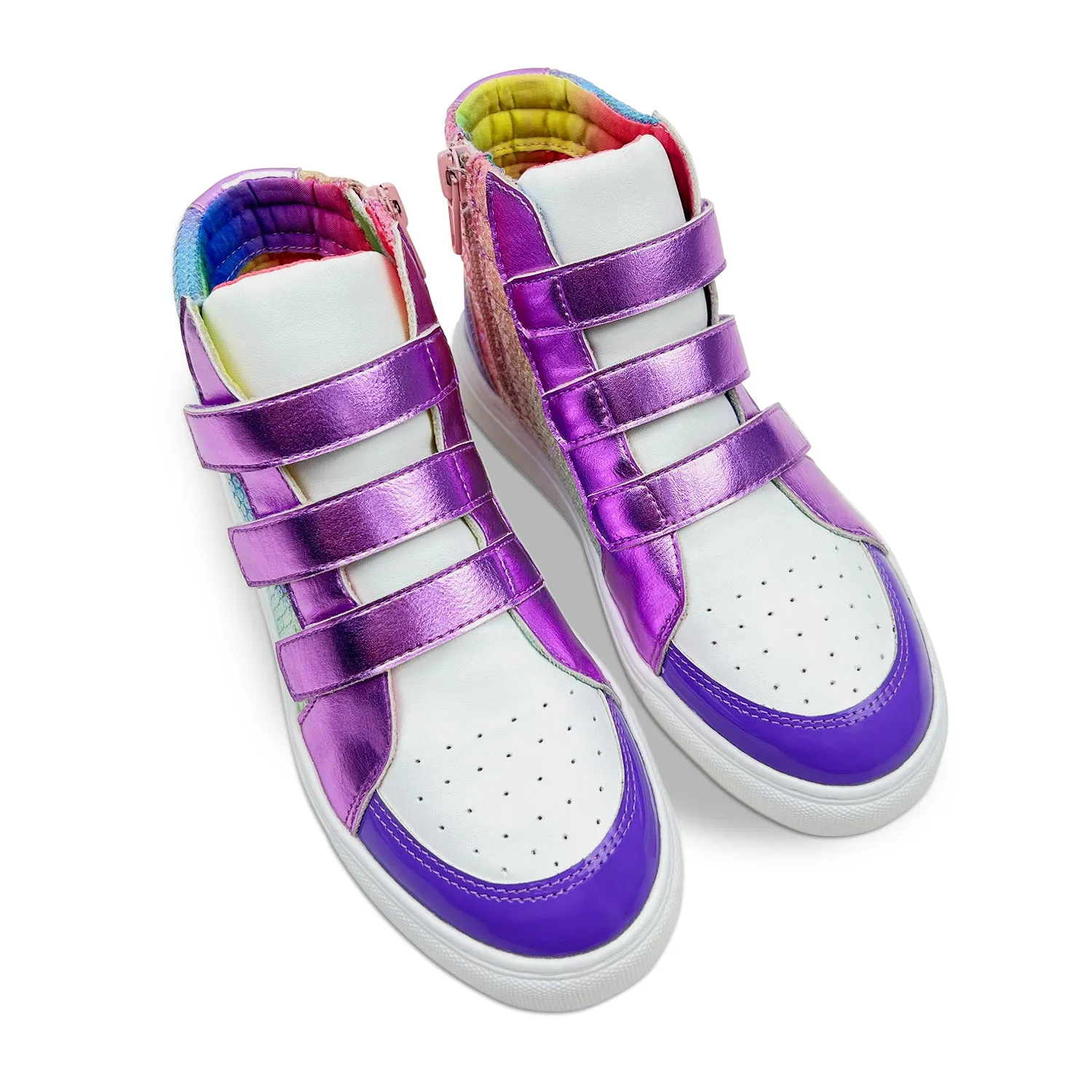 Miss Hannah Stylish Velcro Sneakers for Kids - Fun Purple Color