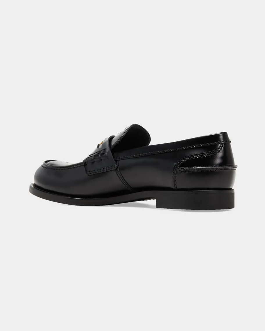 Miu Miu leather penny loafers