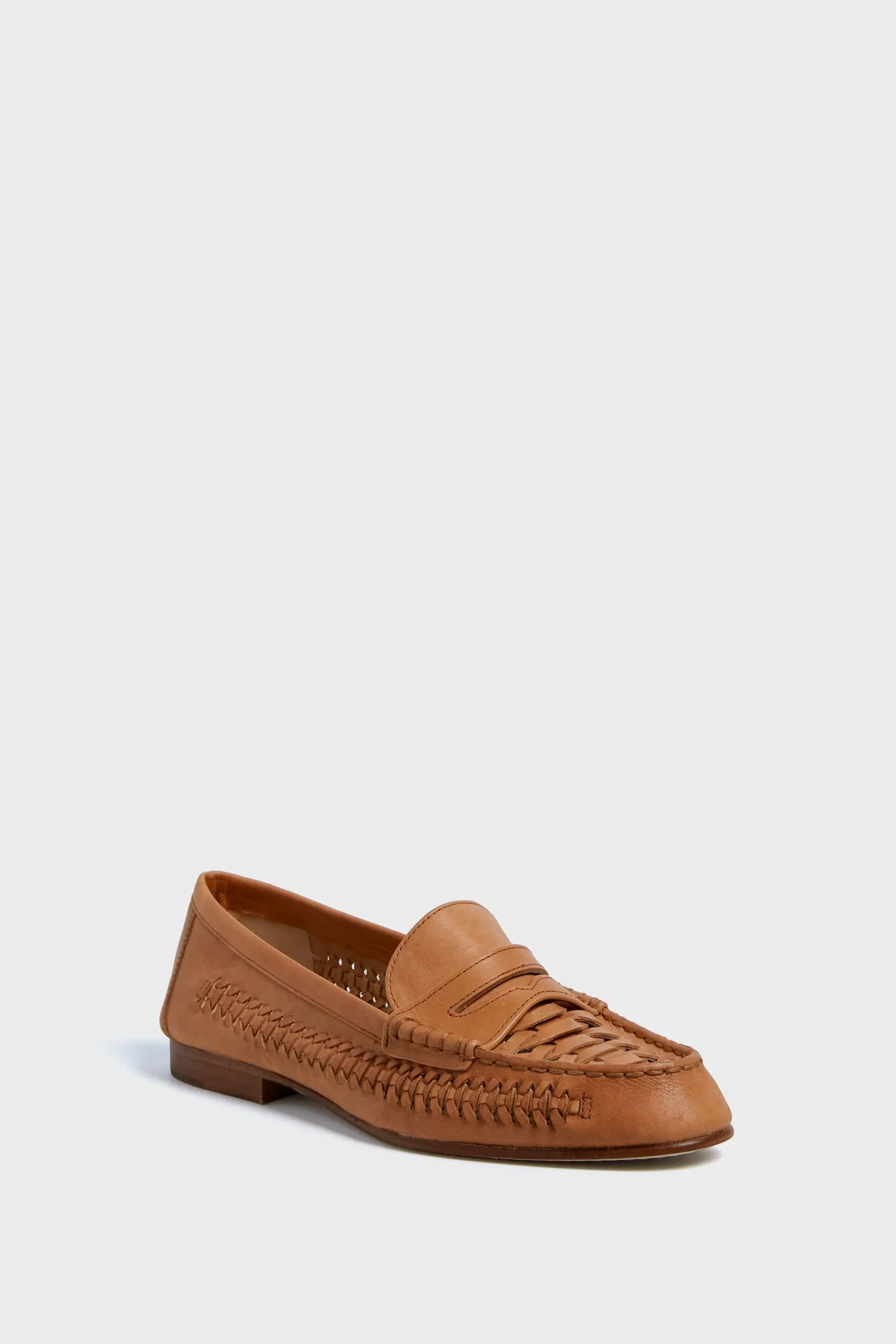 Natural Penny Woven Loafers