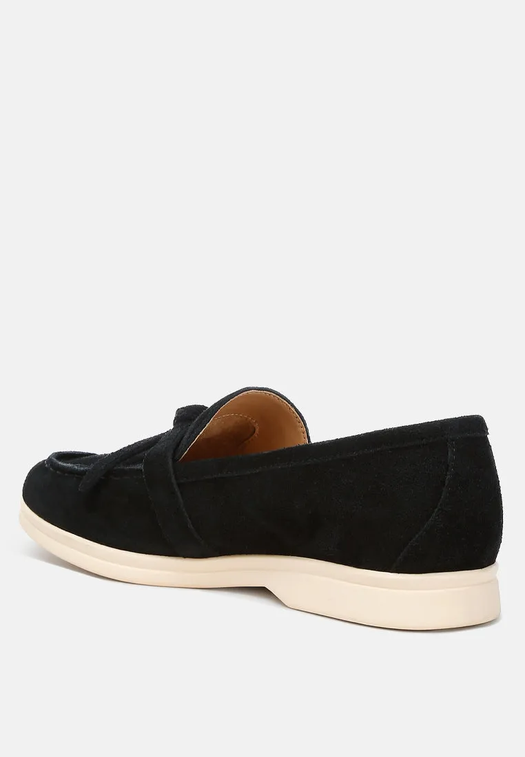 Nautica Suede Knot Detailed Loafers