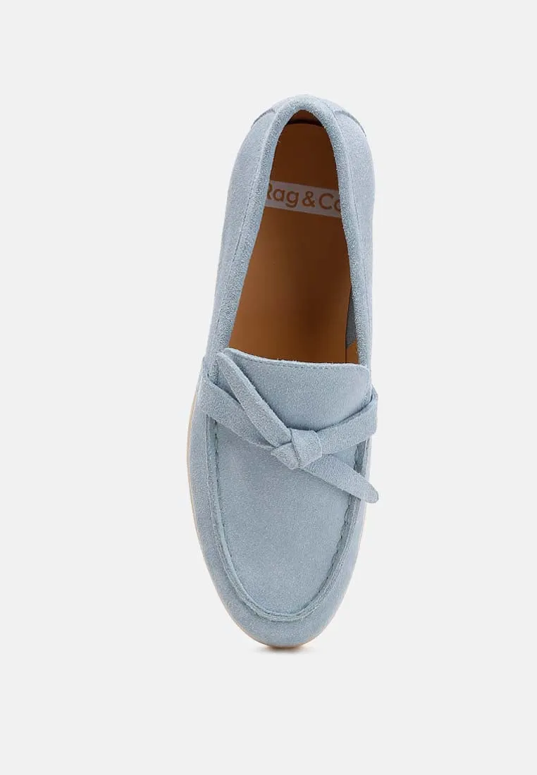 Nautica Suede Knot Detailed Loafers