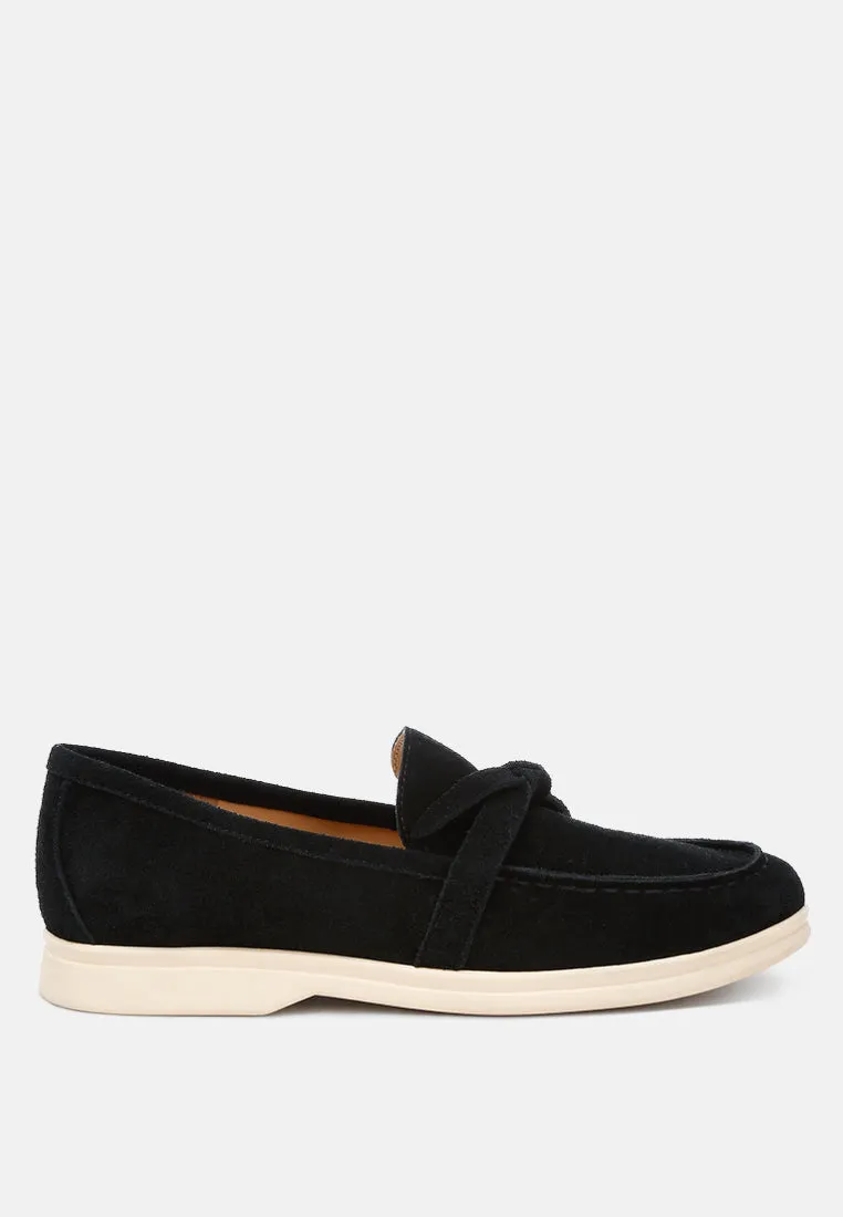 Nautica Suede Knot Detailed Loafers