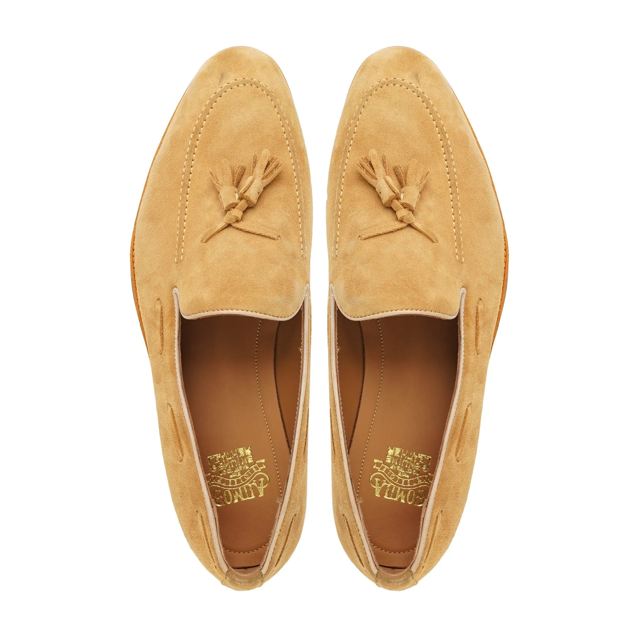 Okaya - Men's Camel Kid Suede Loafer