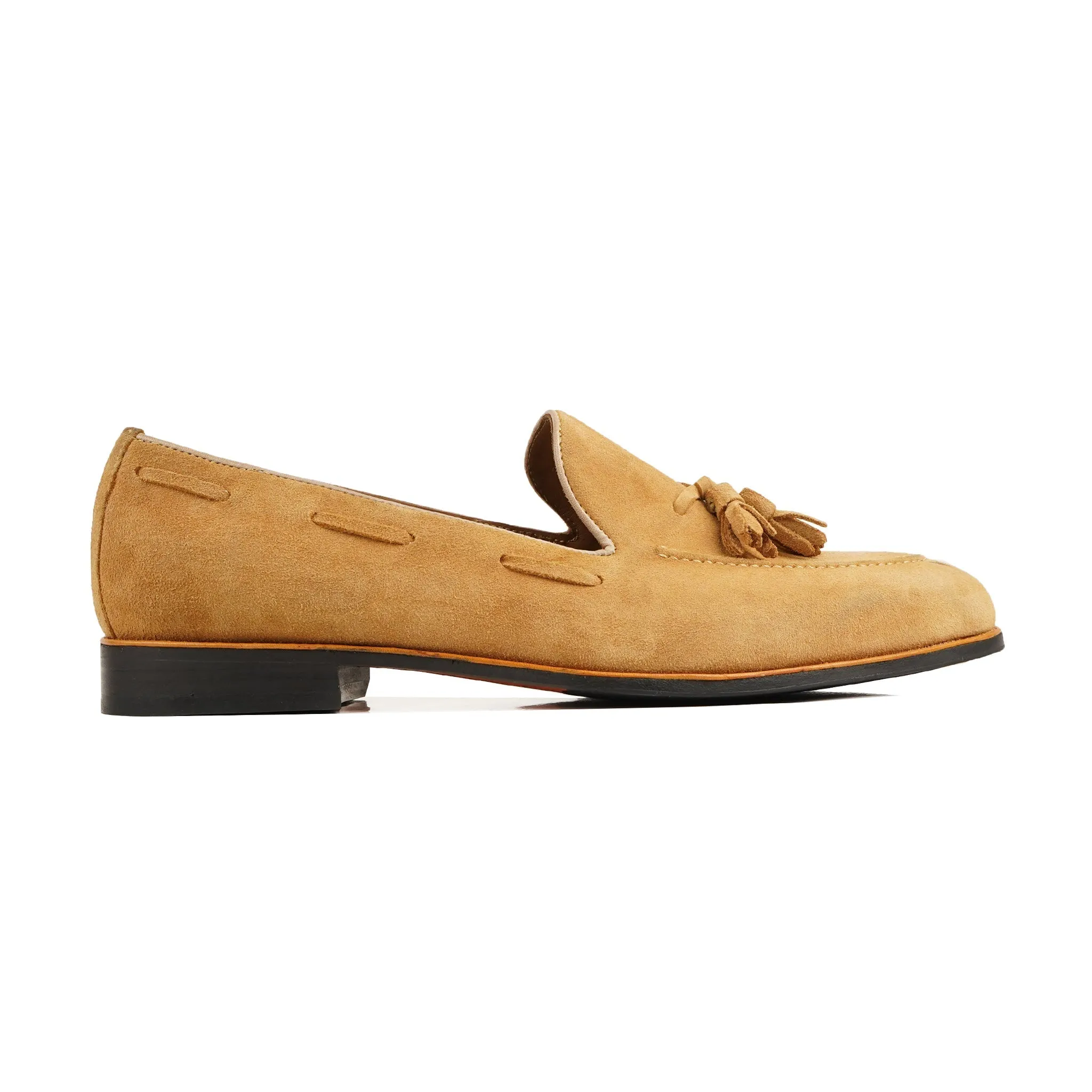 Okaya - Men's Camel Kid Suede Loafer