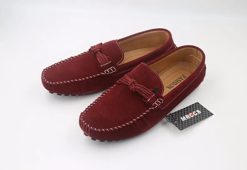 Peas PU Suede Men Loafers Shoes