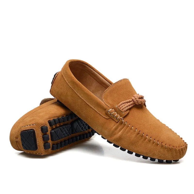 Peas PU Suede Men Loafers Shoes