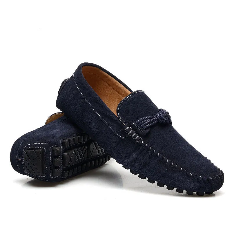 Peas PU Suede Men Loafers Shoes