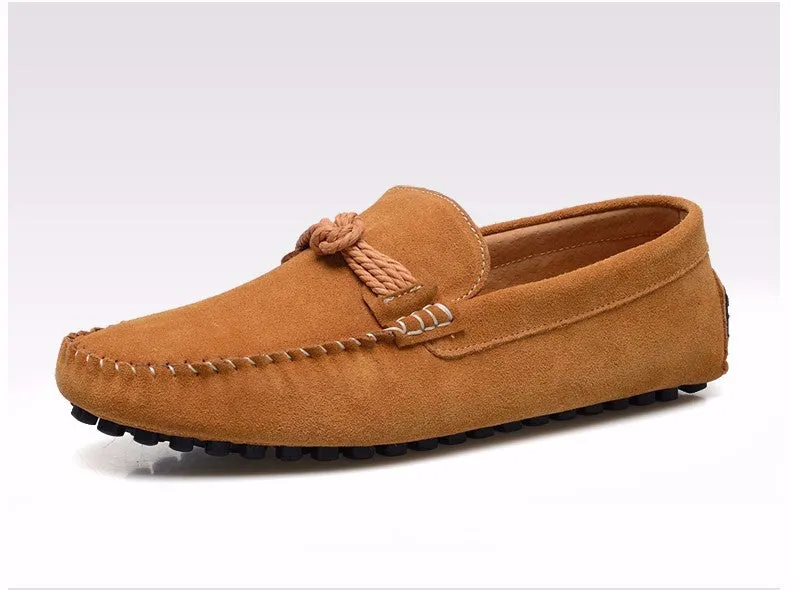 Peas PU Suede Men Loafers Shoes