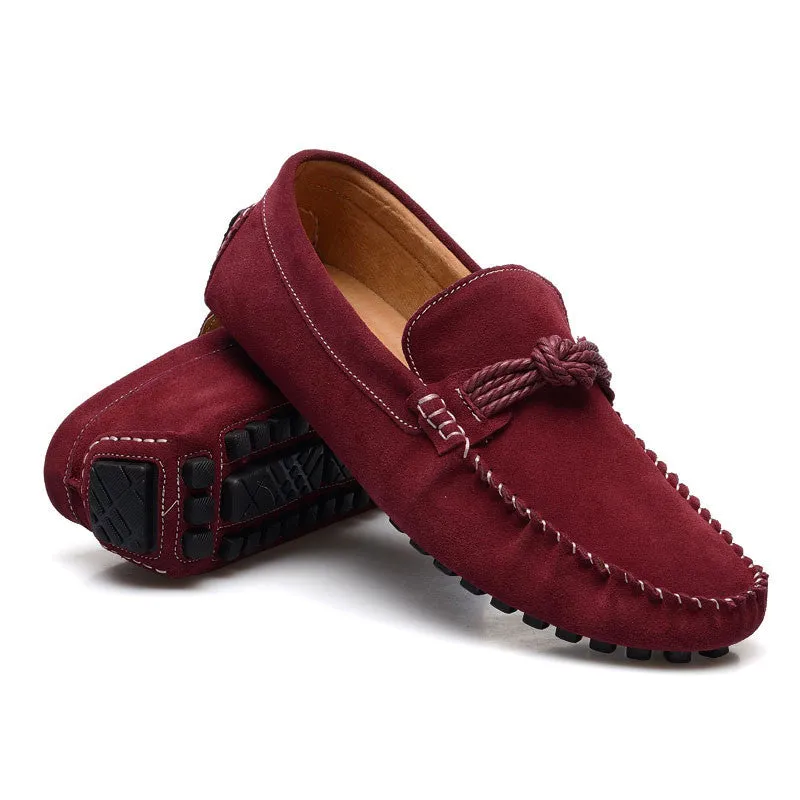 Peas PU Suede Men Loafers Shoes