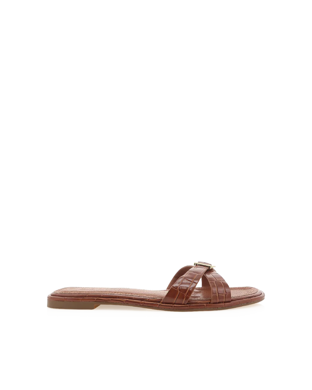 PERLINE - DARK TAN CROC