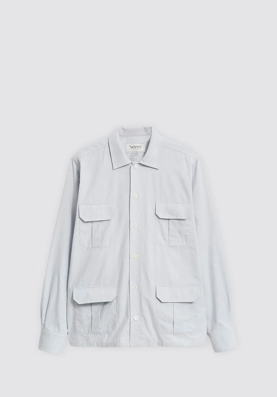 Recycled Italian | Sky Oxford Over-Shirt