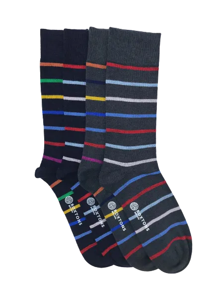 Roxtons Merino Stripe Ankle Socks