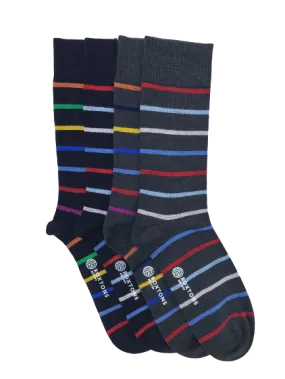 Roxtons Merino Stripe Ankle Socks