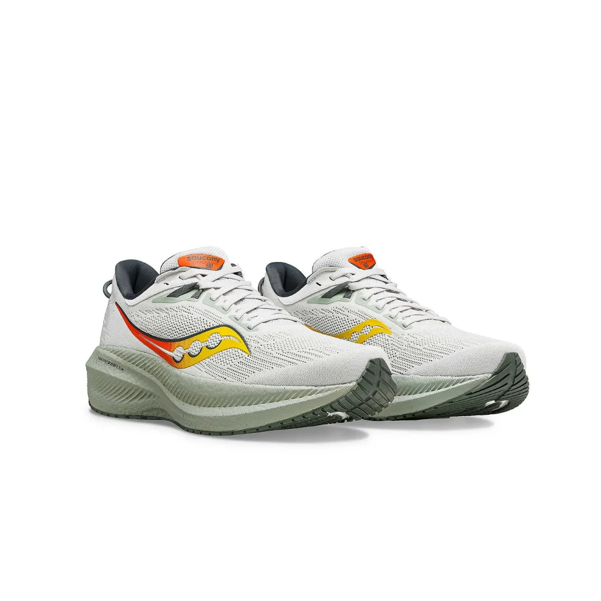 Saucony Triumph 21 White Yellow SS24 Sneakers