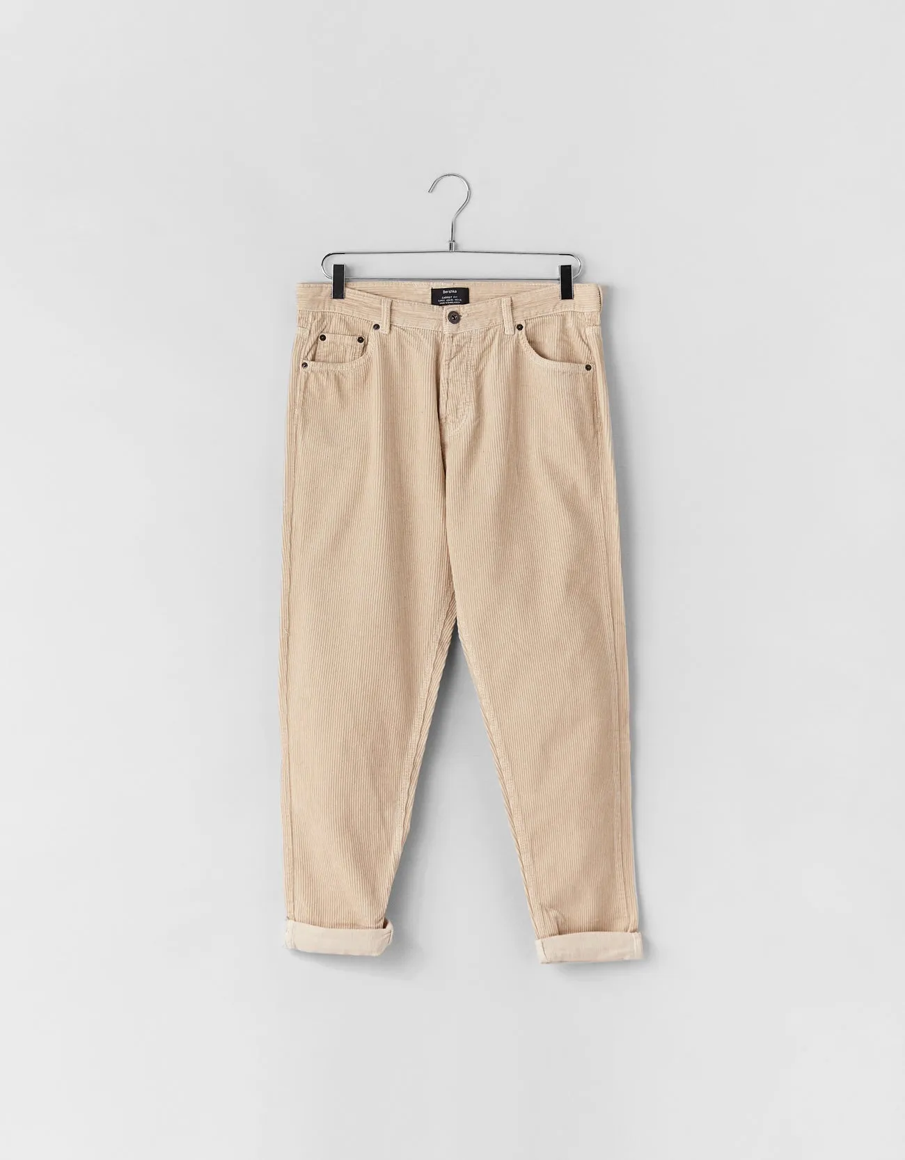 Slim fit corduroy carrot trousers