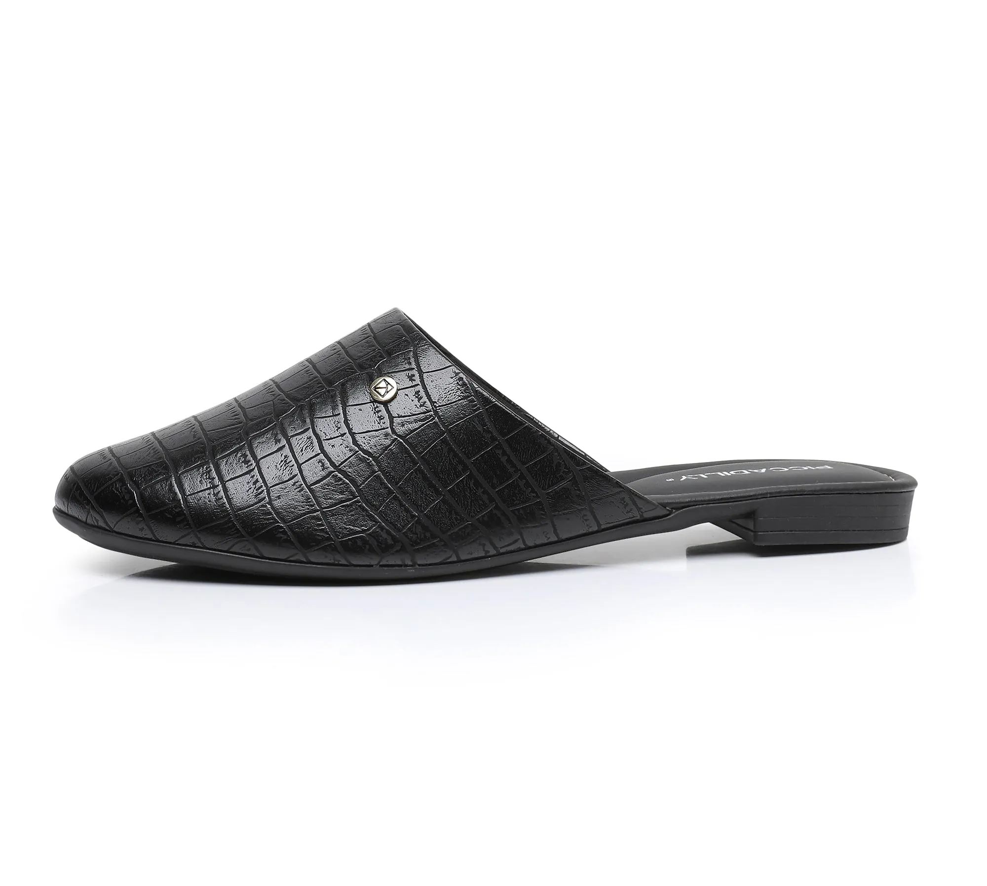 Slip on Loafers Slides Backless Mules - Black (104.011)