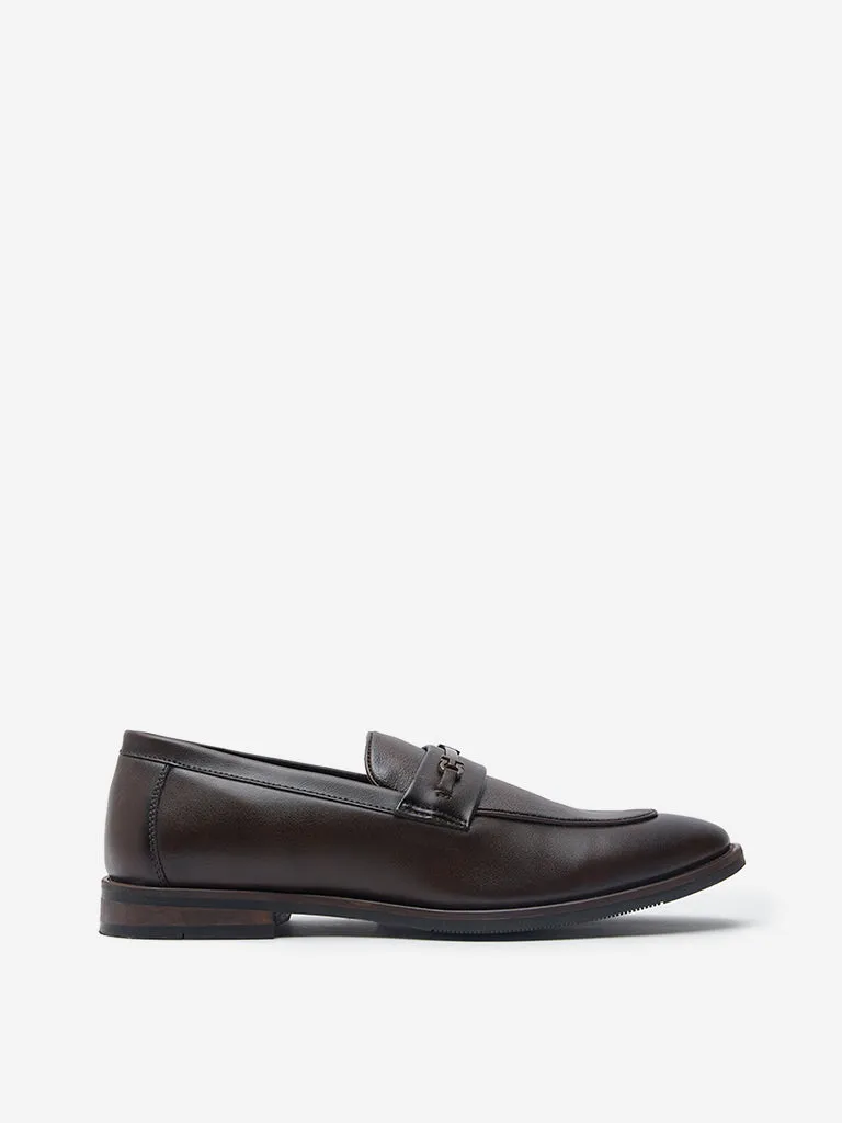 SOLEPLAY Brown Metal Detailed Loafers