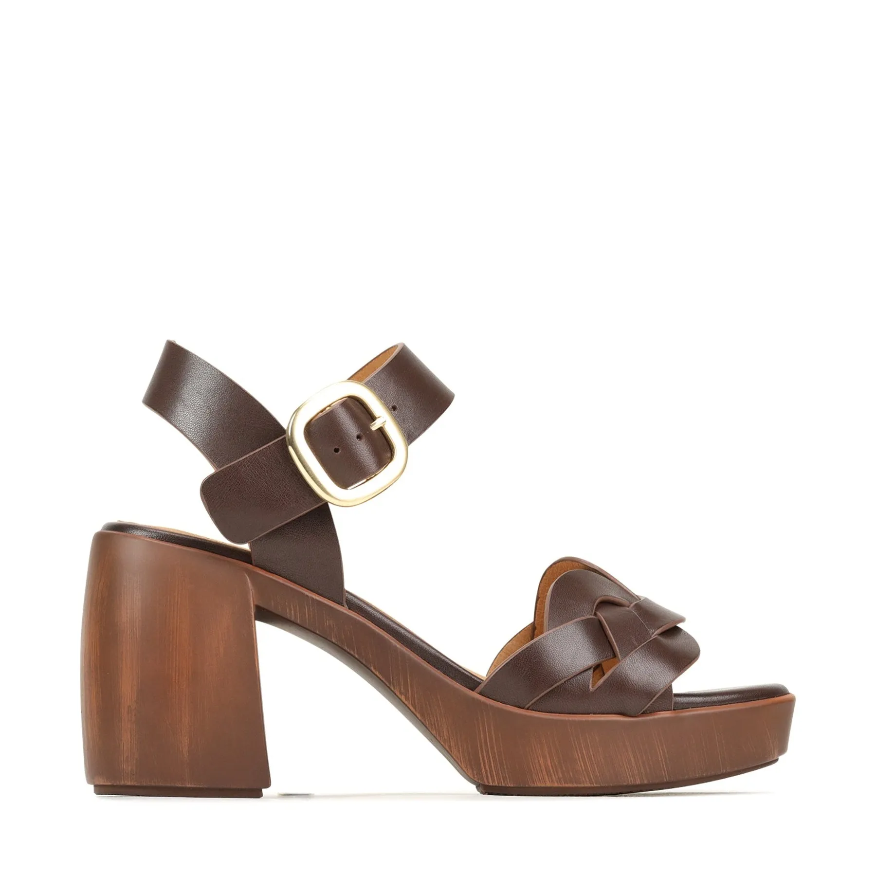 SPIRITED SANDAL BLOCK HEEL LEATHER