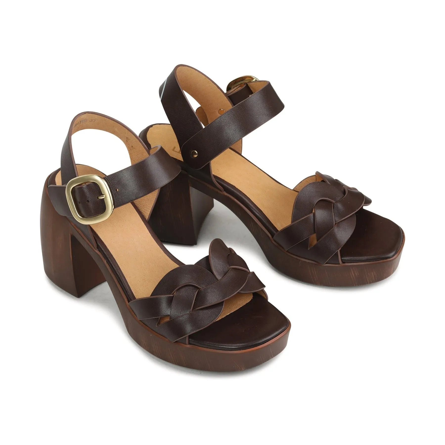 SPIRITED SANDAL BLOCK HEEL LEATHER