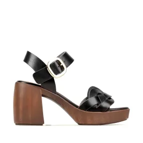 SPIRITED SANDAL BLOCK HEEL LEATHER