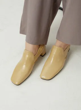 Square Toe Heel Loafers OJ311