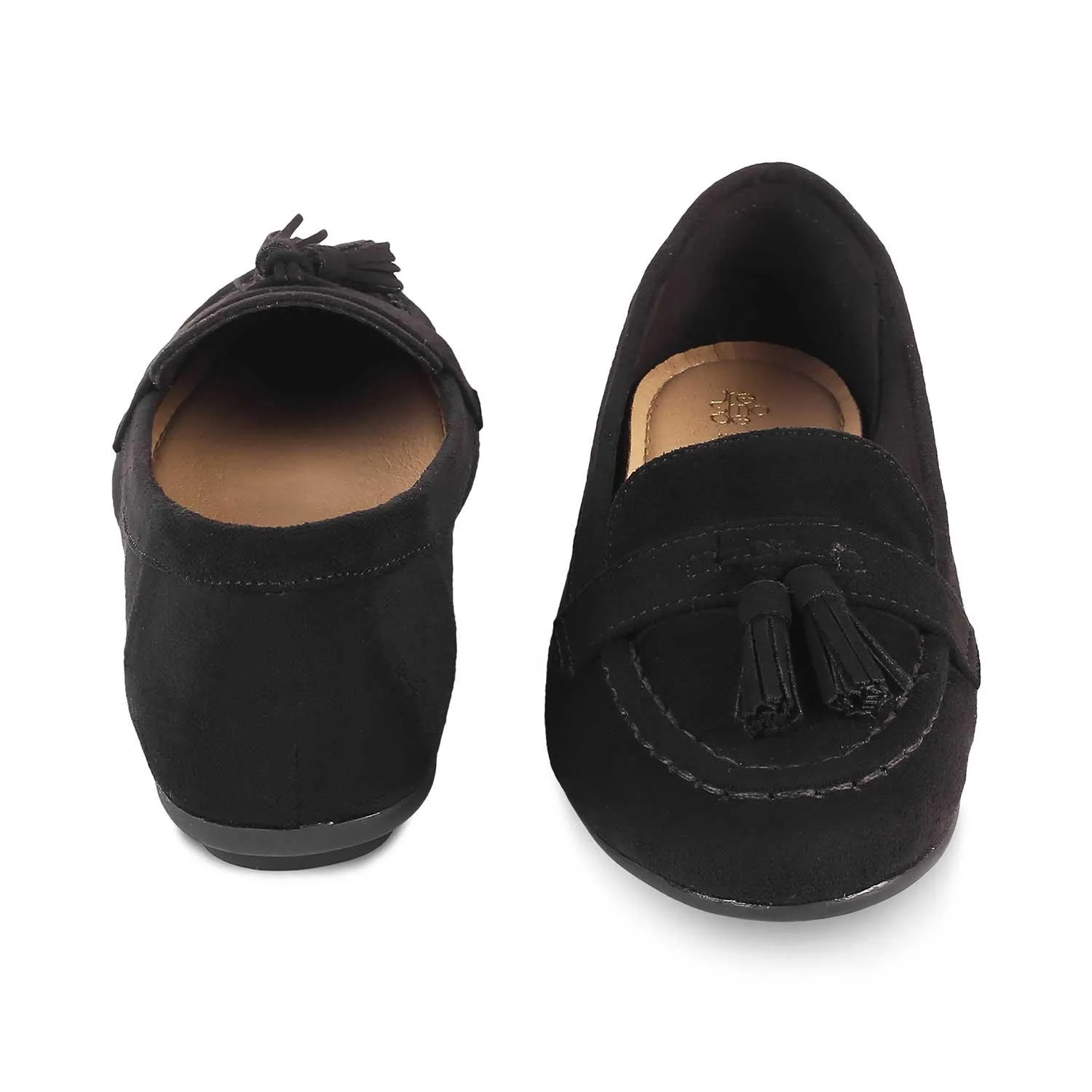 The Bonum Black Women's Dress Tassel Loafers Tresmode