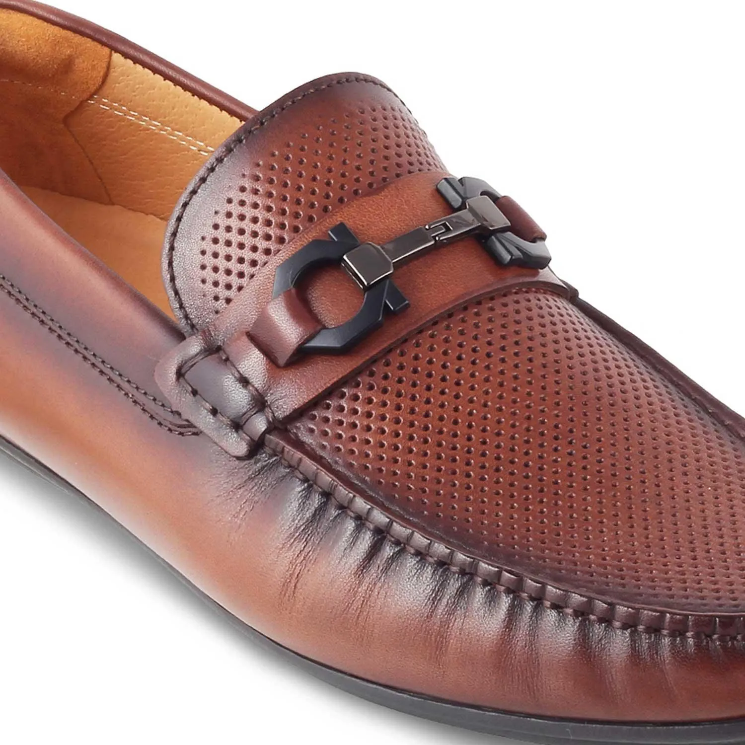 The Roma Brown Men's Leather Driving Loafers Tresmode