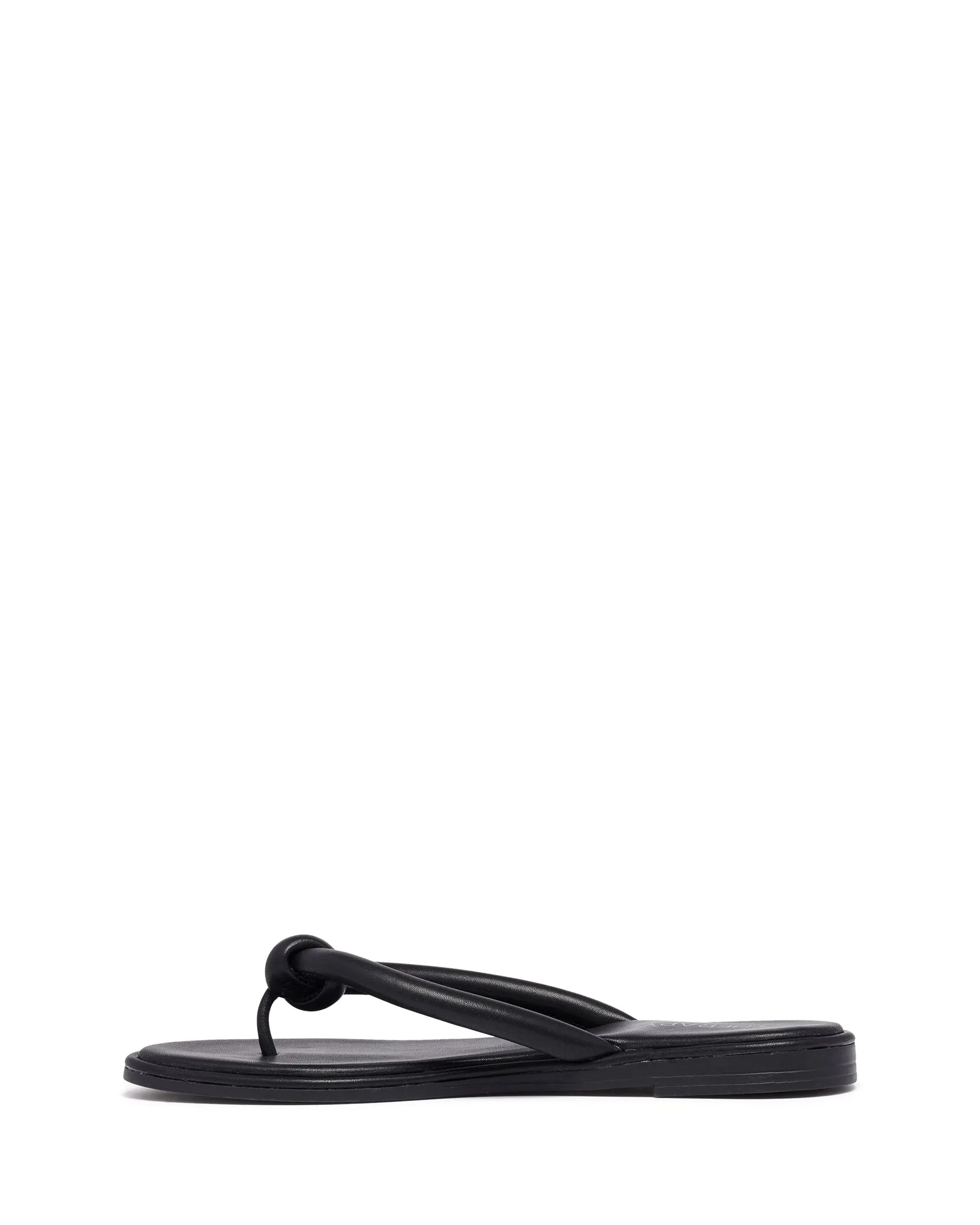 Tyana Thong Sandal Black Smooth