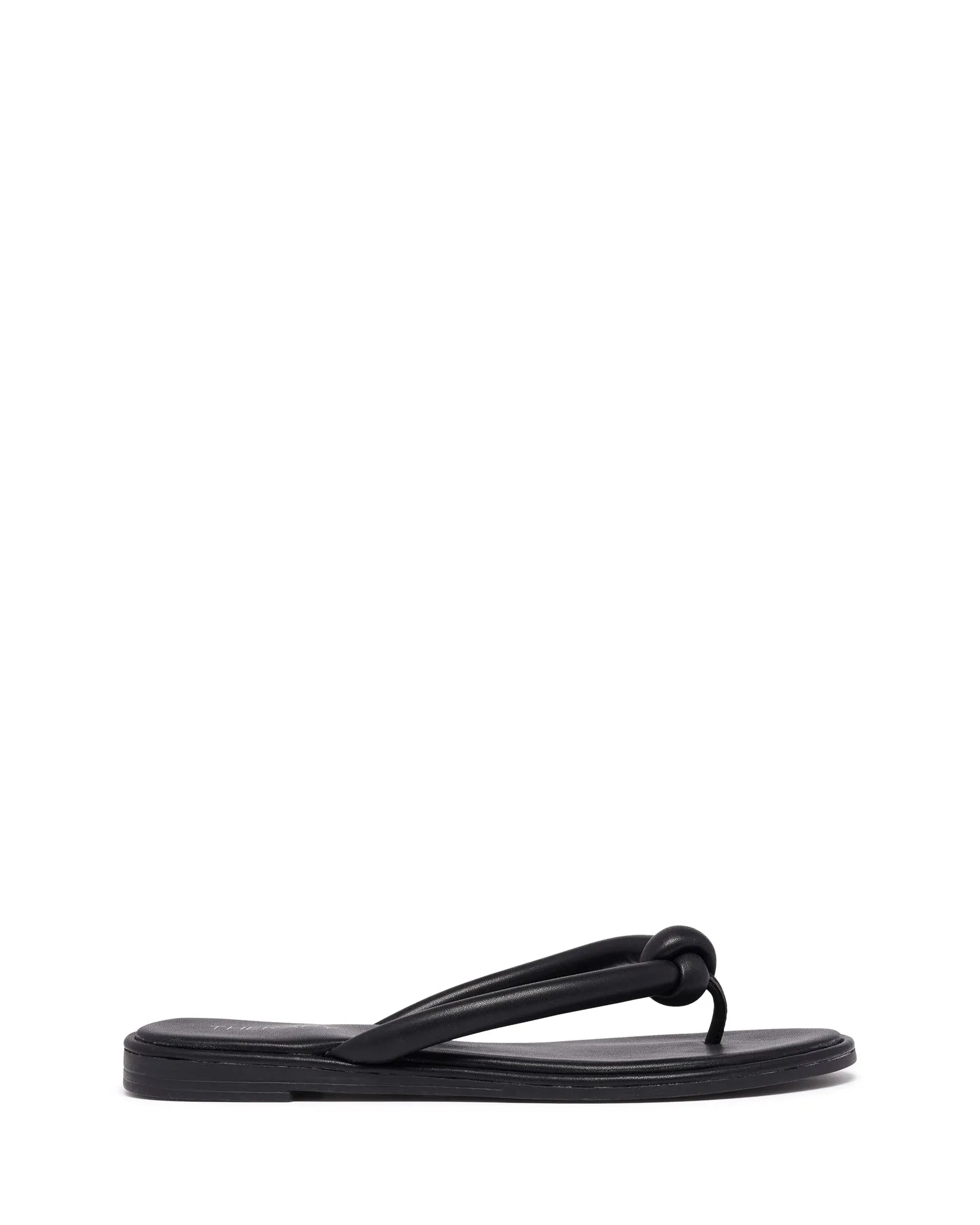 Tyana Thong Sandal Black Smooth