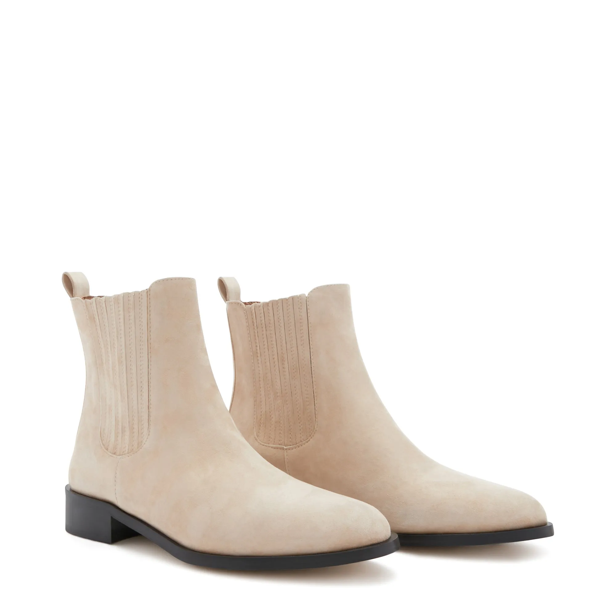 Vendôme Chey beige suede chelsea boots