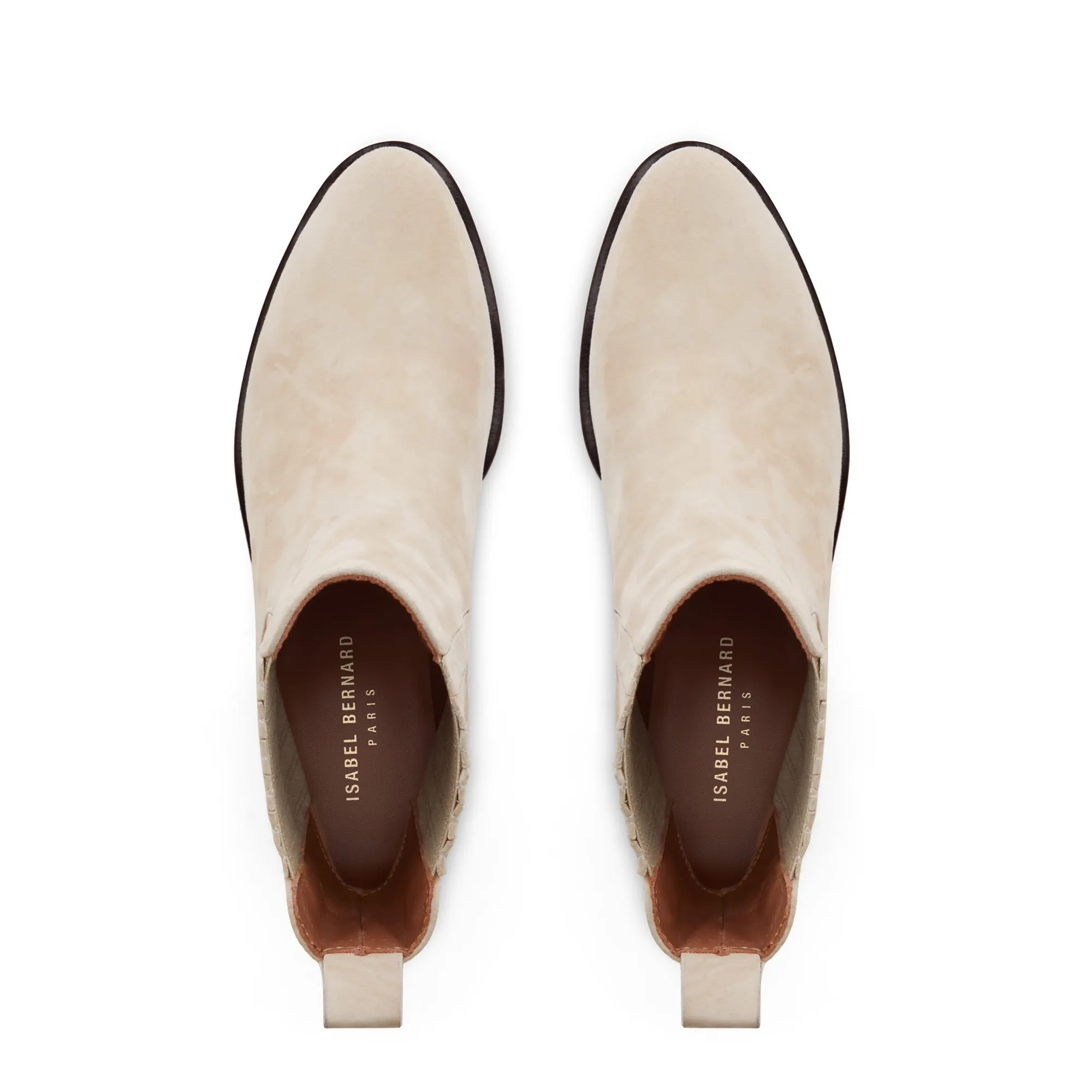 Vendôme Chey beige suede chelsea boots