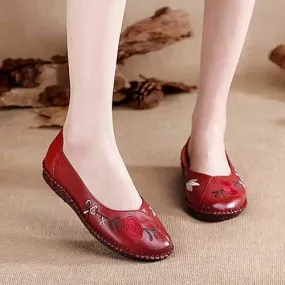 Women Handmade Leather Flat Loafers