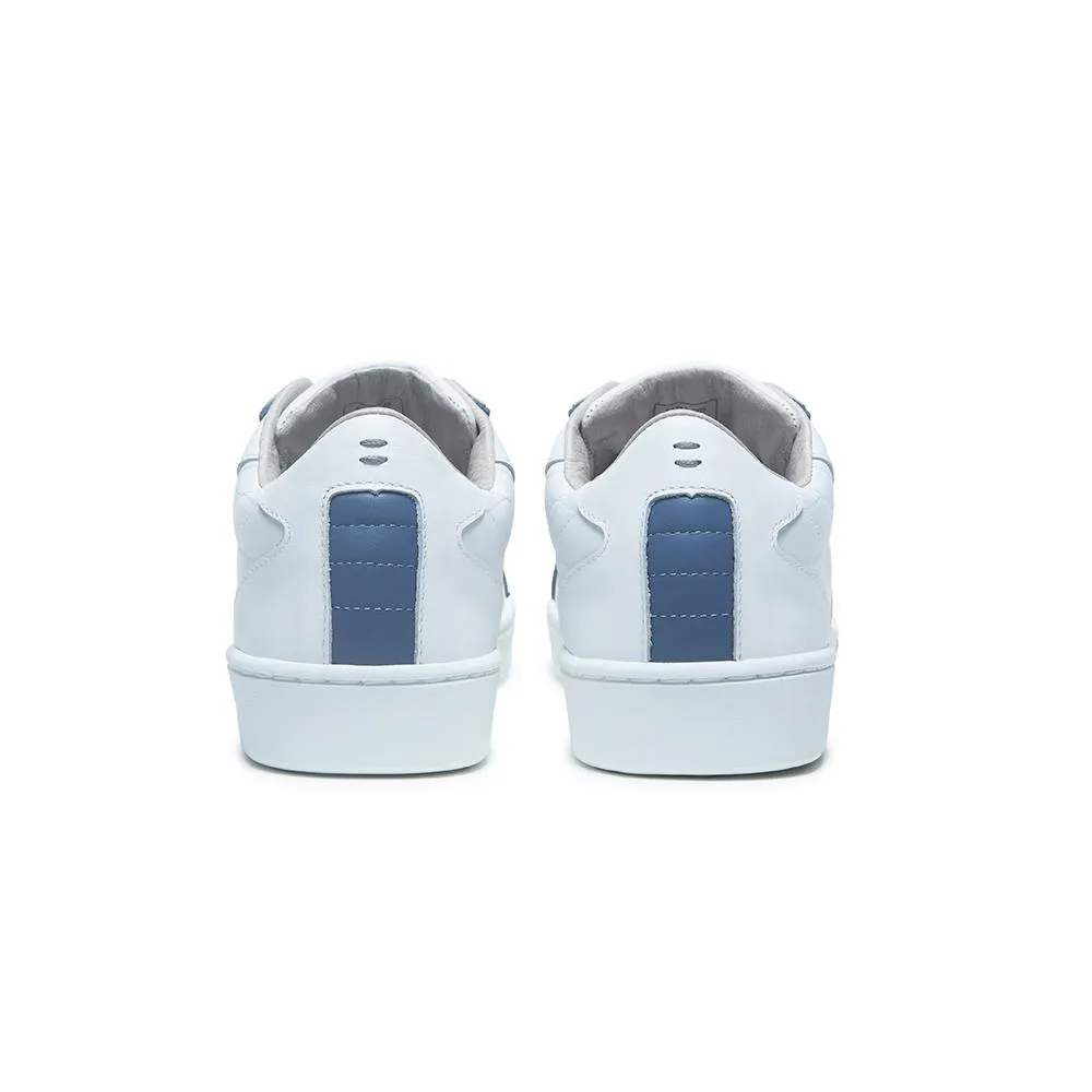 Women's Adelaide Lux White Blue Leather Sneakers 92713-005