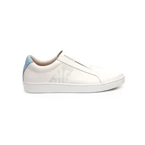 Women's Bishop Classic White Blue Leather Sneakers 91791-005