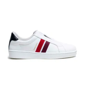 Women's Bishop White Red Black Leather Sneakers 91742-019